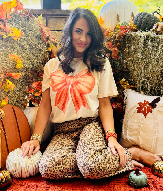 Pumpkin Bow Tee