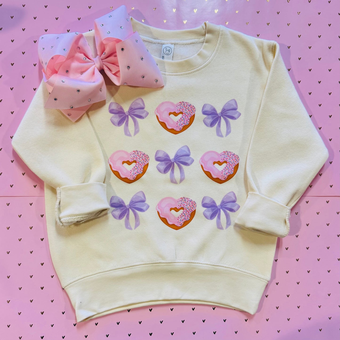 Heart Donuts & Bows Sweatshirt/Tee