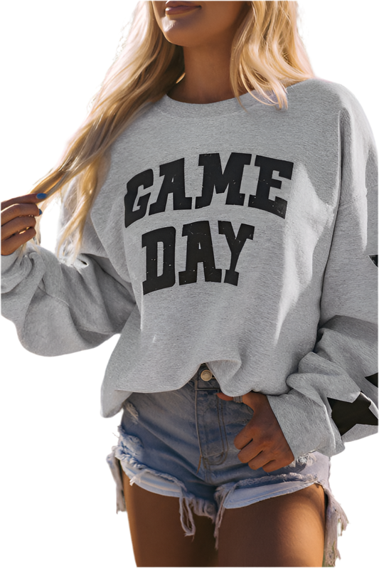 Black Game Day Graphic Sweatshirt