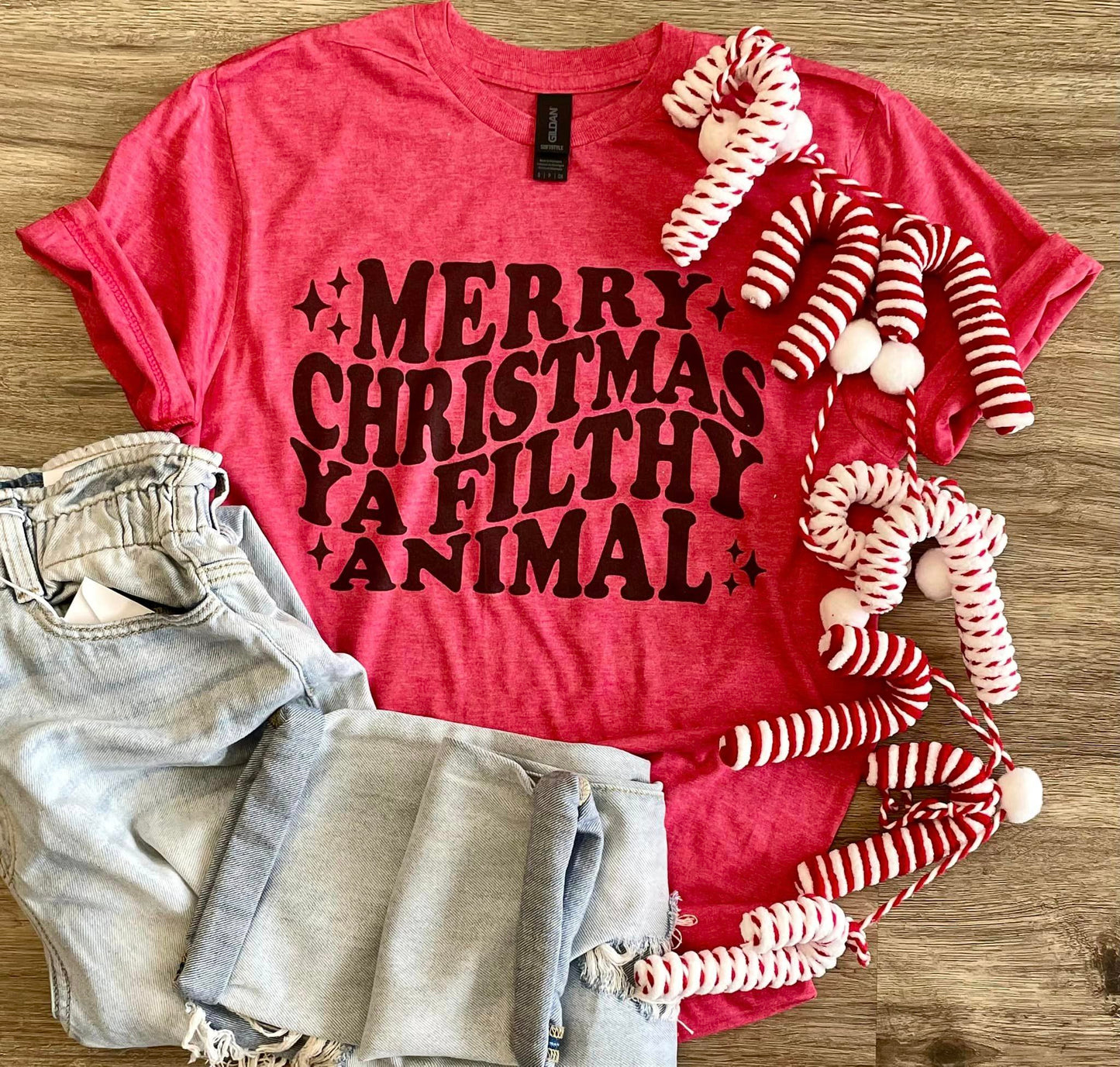 Merry Christmas Ya Filthy Animal Graphic Tee