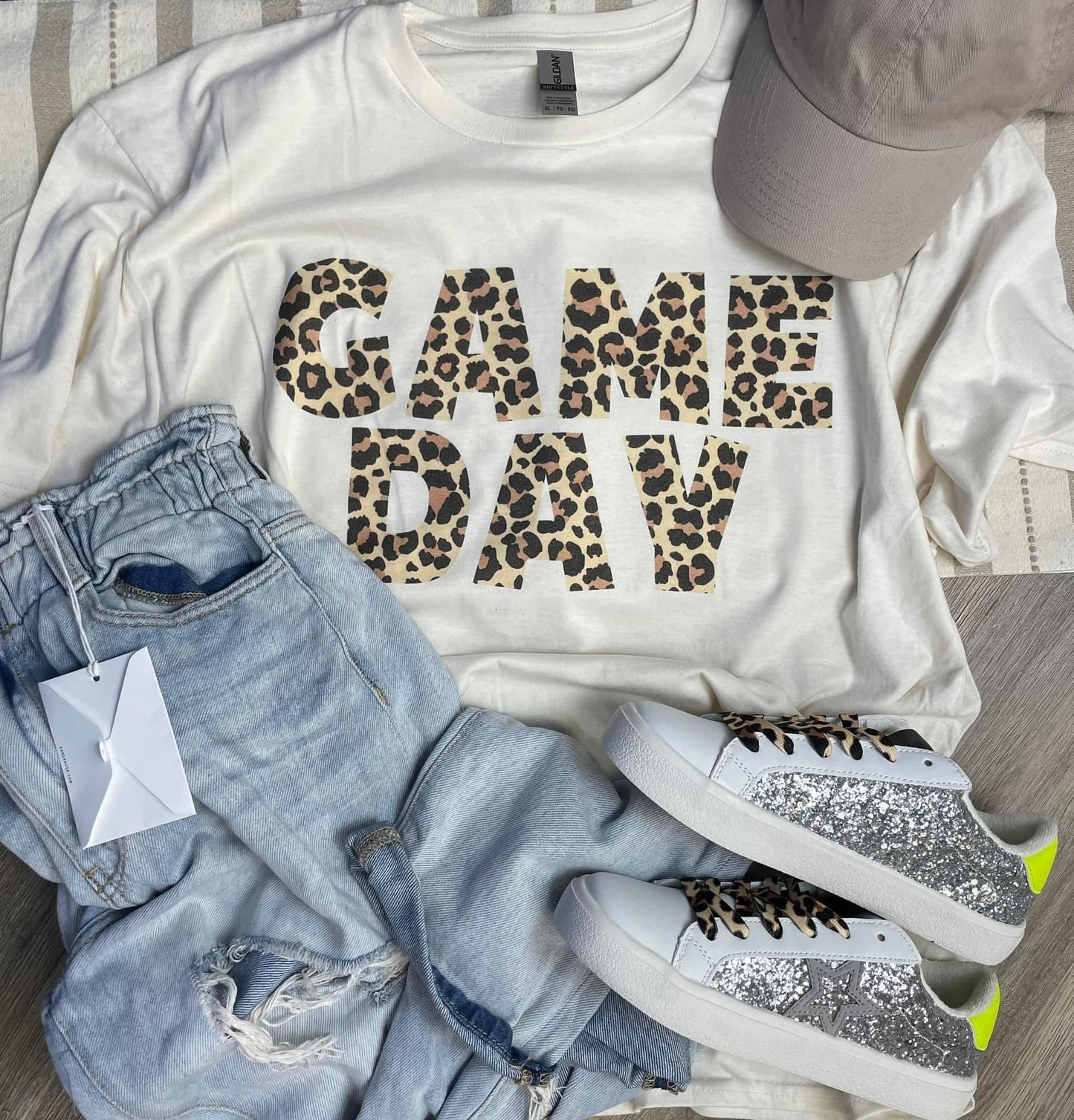 Game Day Leopard Graphic Tee