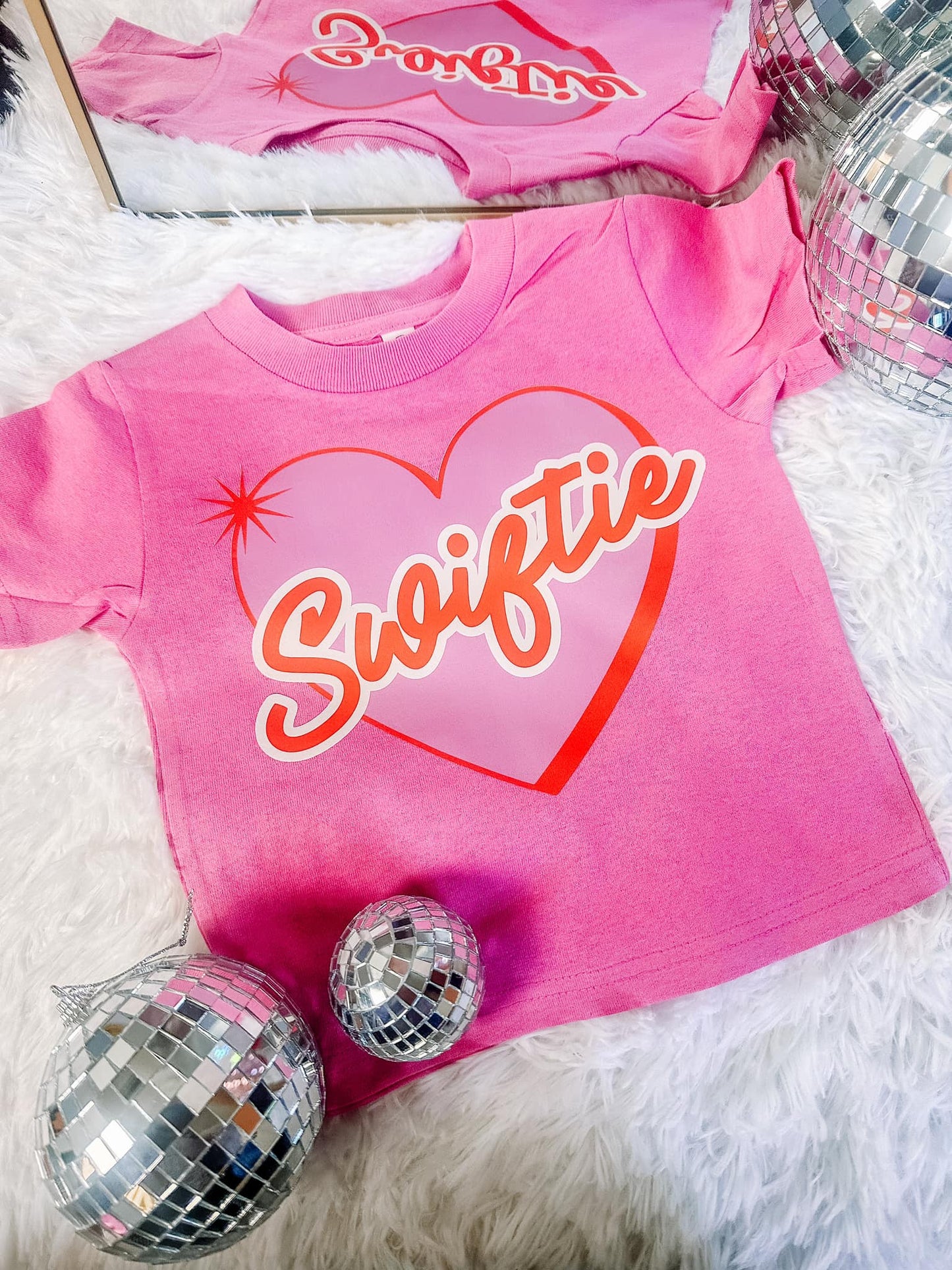 Pink Hearts Kids Graphic Tee