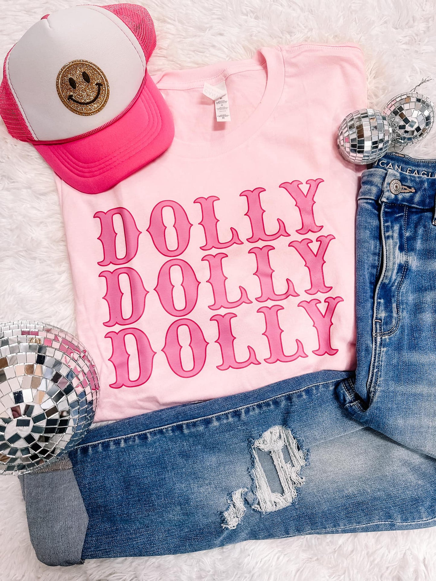 Pink Repeat Dolly Graphic Tee