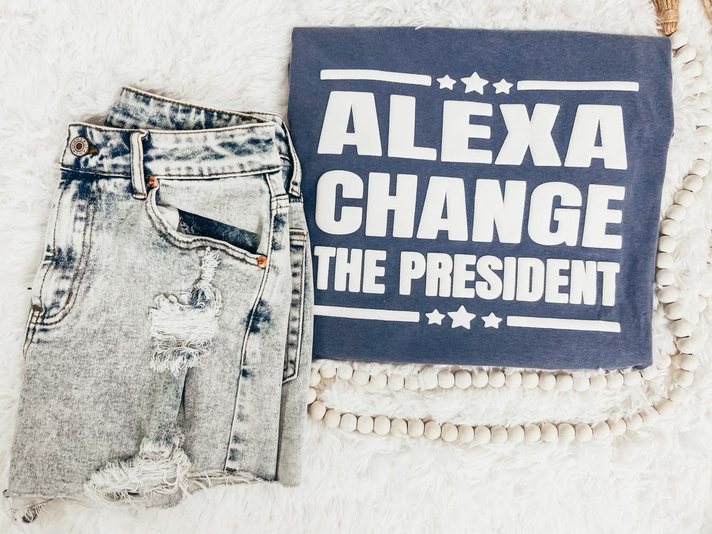 Alexa, Change the President PUFF Print Graphic Tee (Comfort Colors)