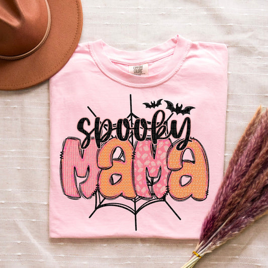 Spooky Mama - Pink - Tee