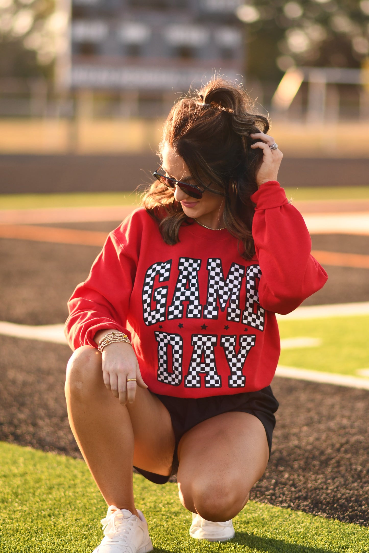 RTS Red Checkered Game Day Sweatshirt