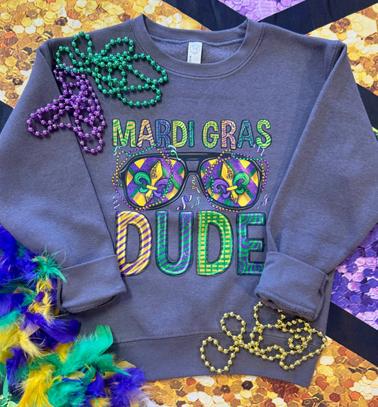 Mardi Gras Dude Sweatshirt/Tee