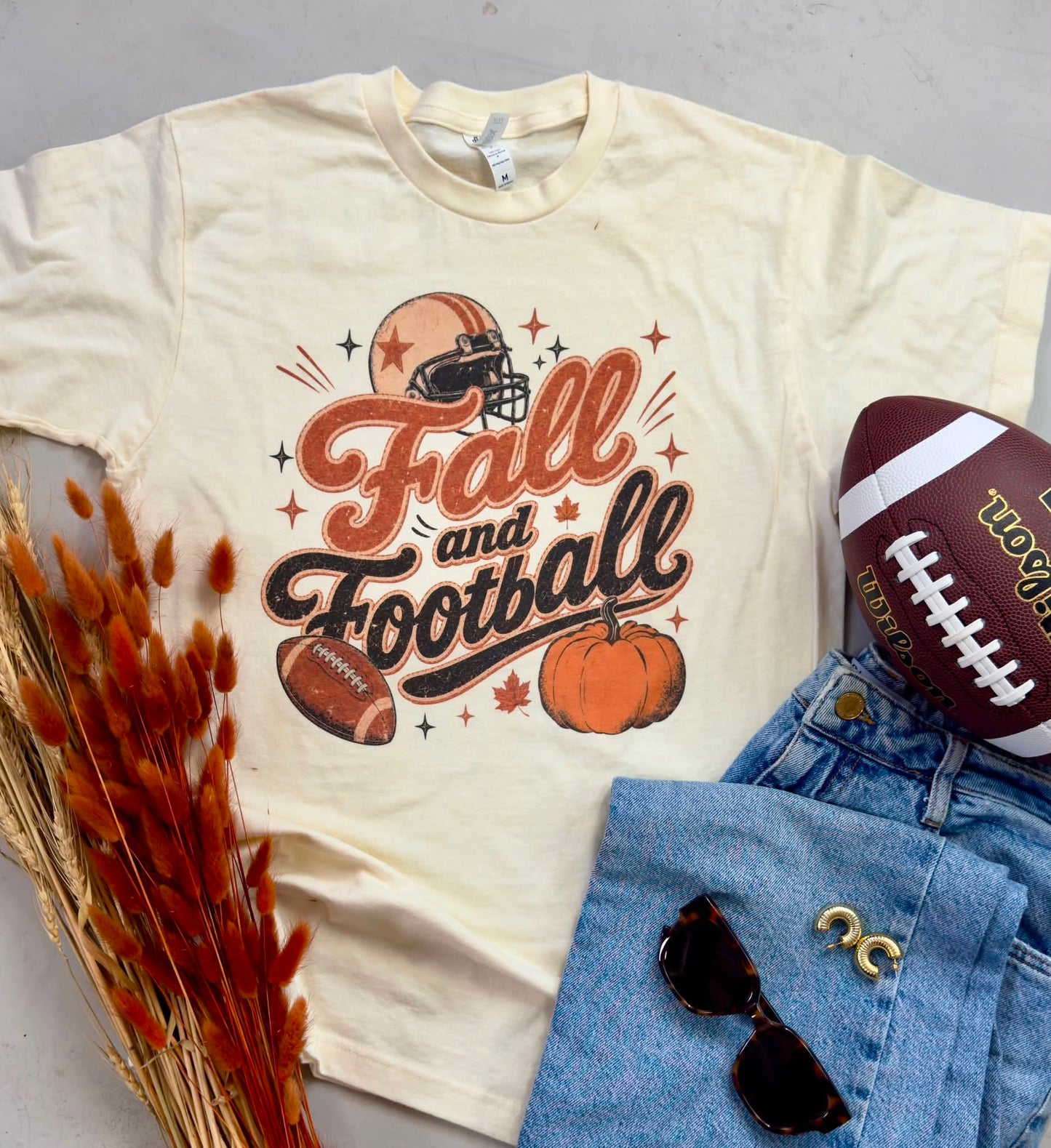 Fall and Football Graphic Tee