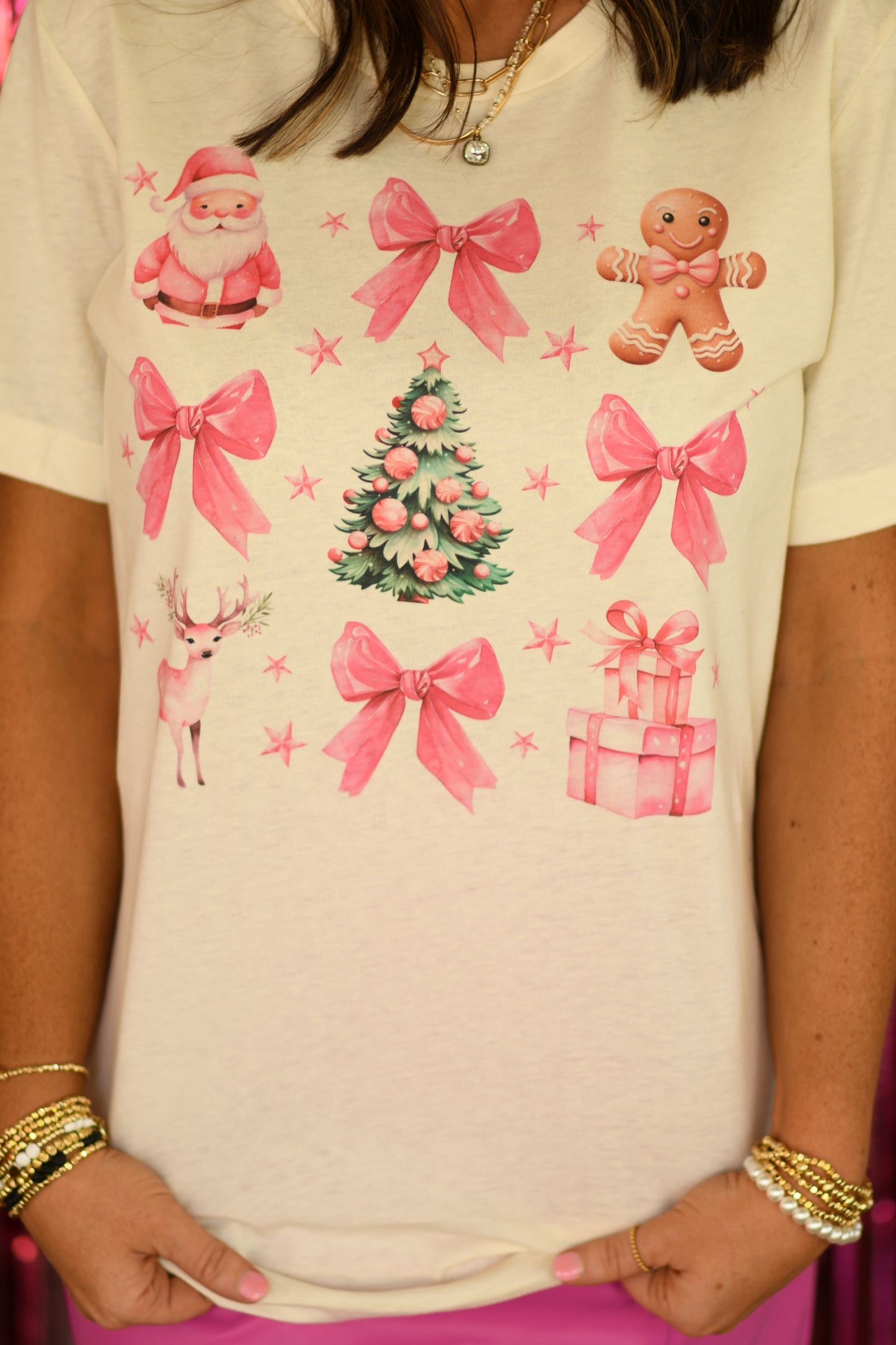 Pink Coquette Christmas Tee