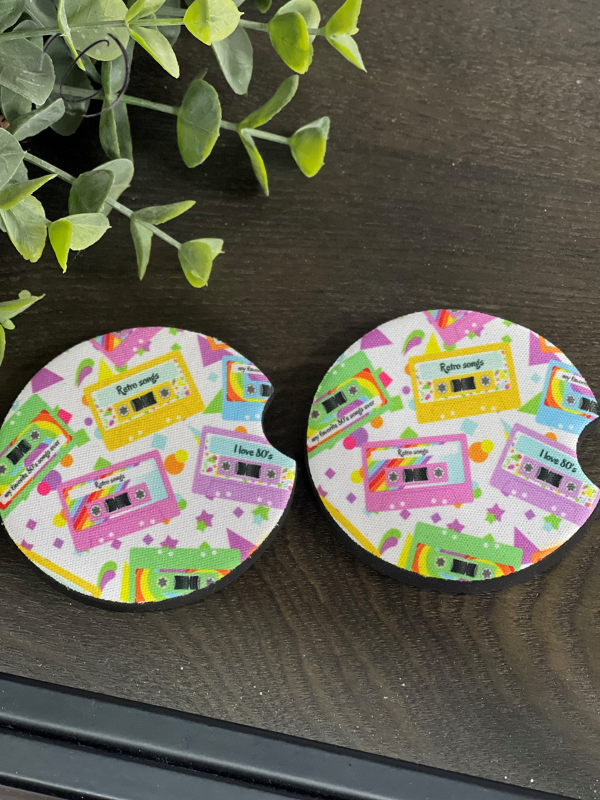 80's Cassettes Car Coaster Set