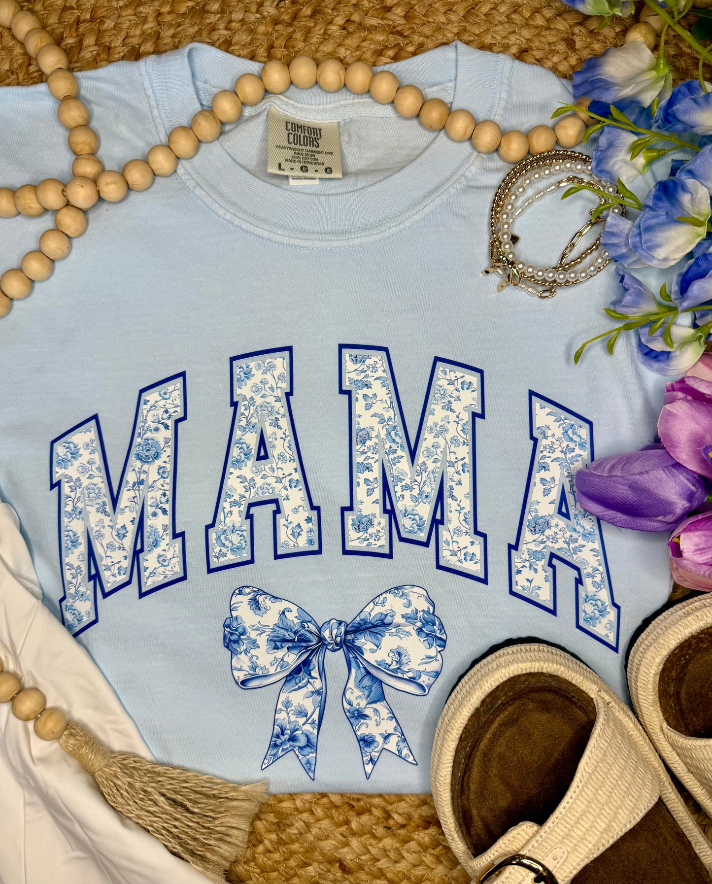 Floral Mama Bow Tee