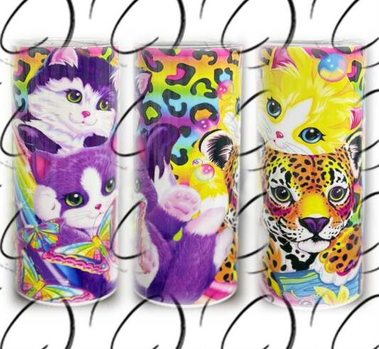 90's Art Kitties 15oz Kids Skinny Tumbler