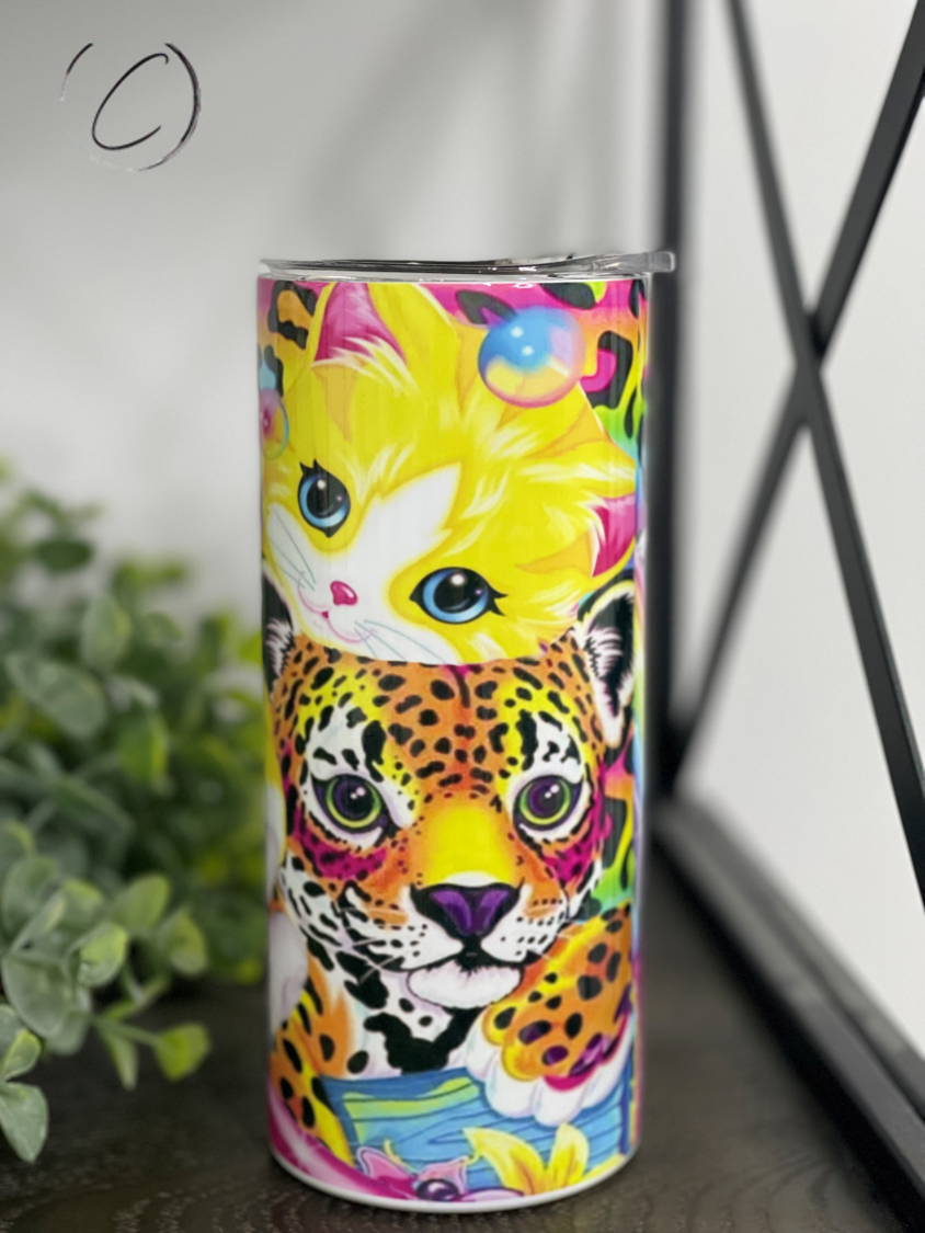 90's Art Kitties 15oz Kids Skinny Tumbler