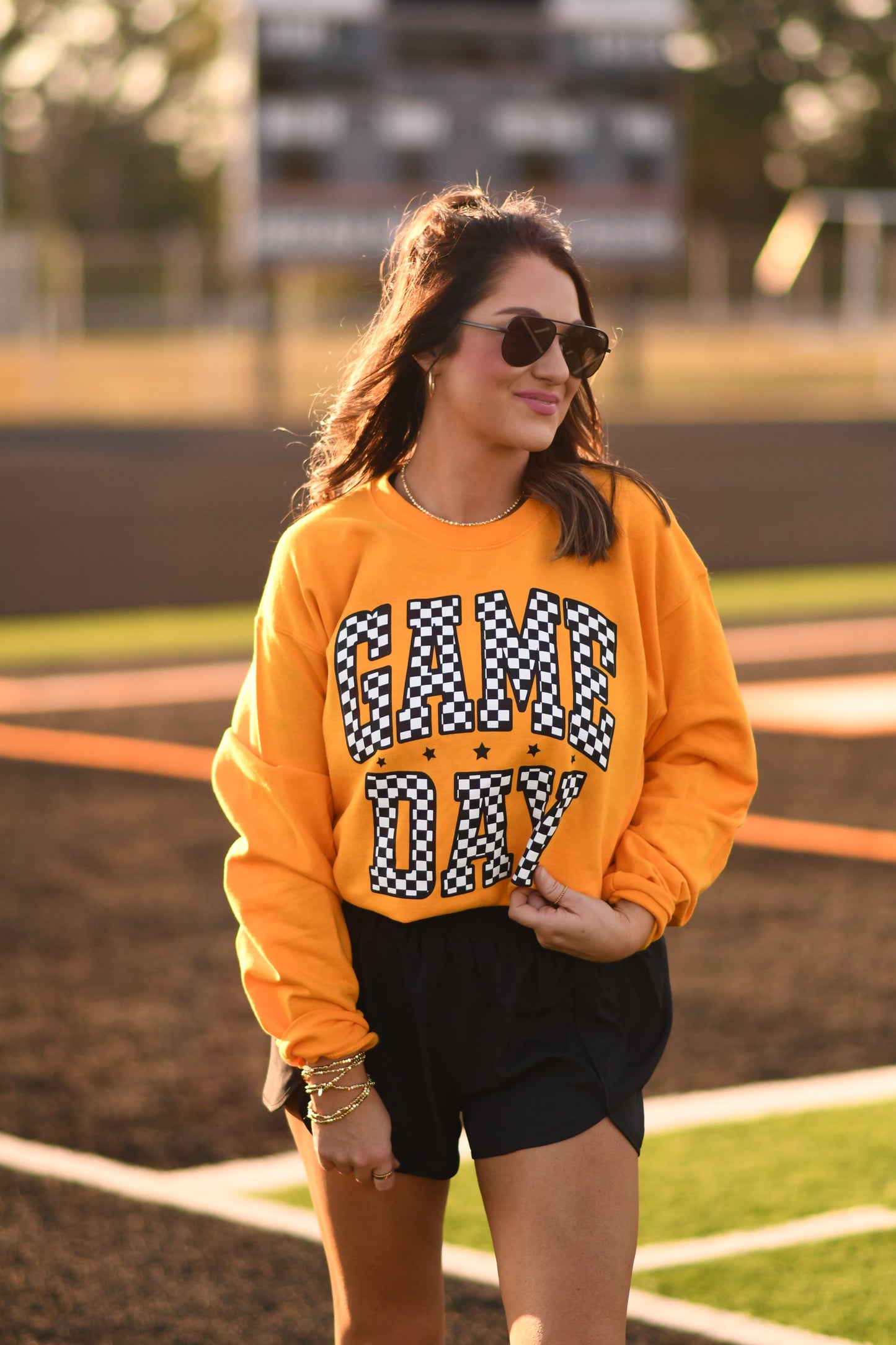 RTS Gold Checkered Game Day Sweatshirt