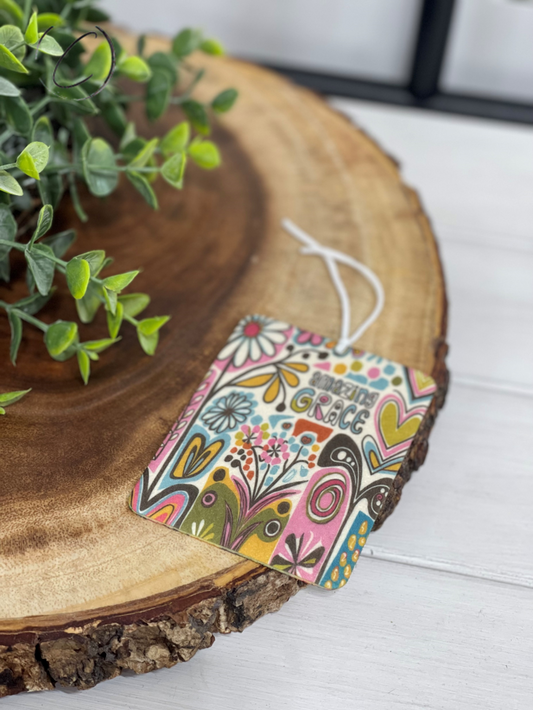Abstract Floral Amazing Grace Car Freshener