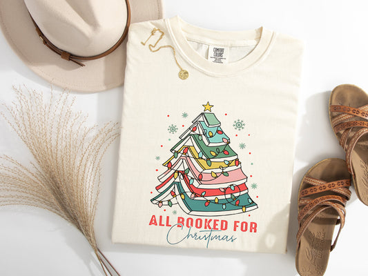 All Booked For Christmas Graphic Tee