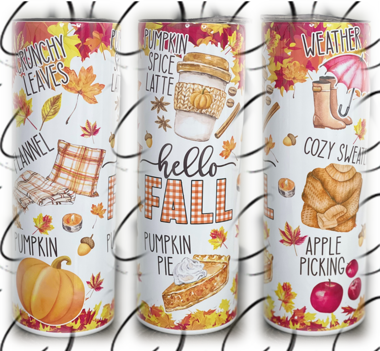 All Things Fall 20oz Skinny Tumbler