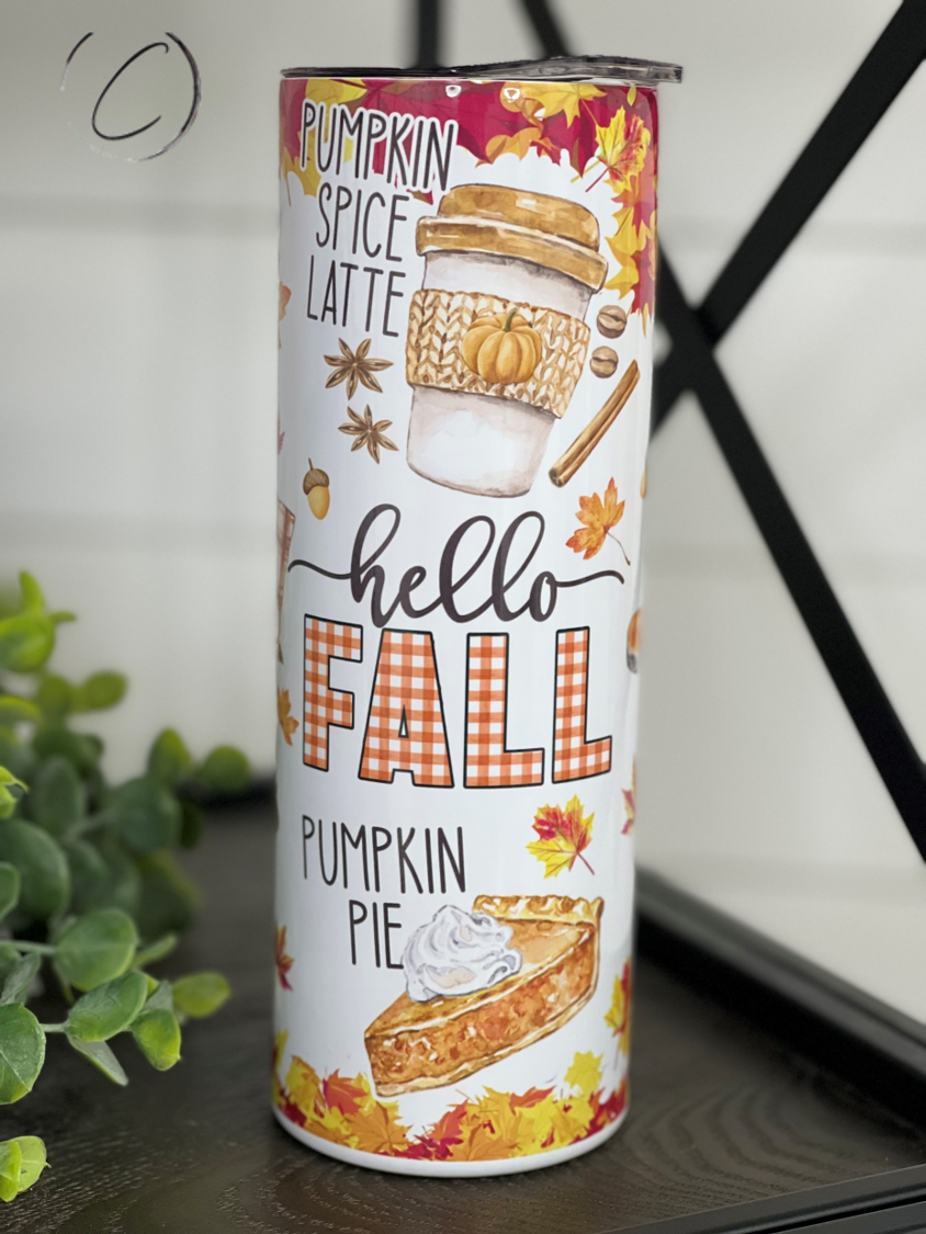 All Things Fall 20oz Skinny Tumbler