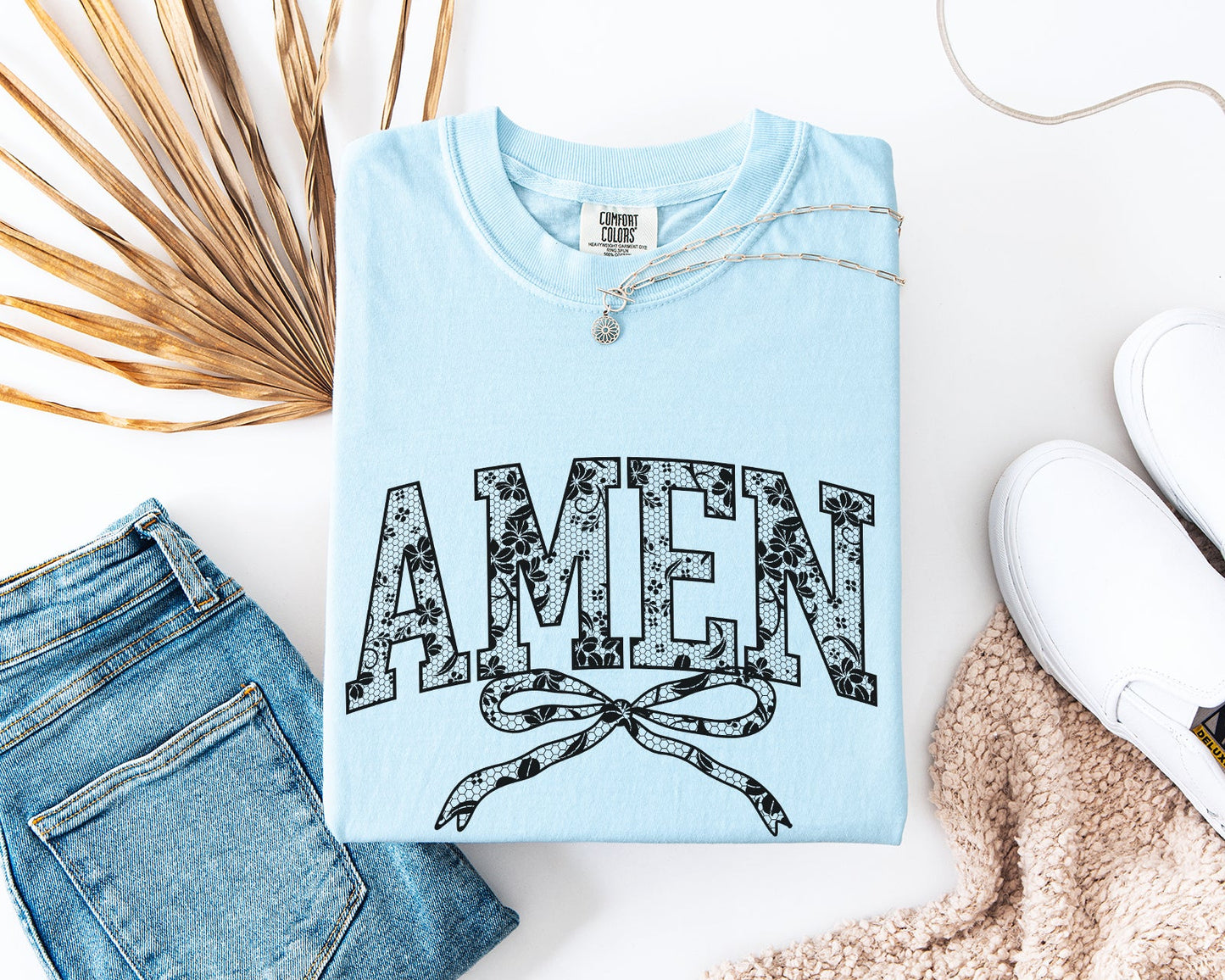 Amen Lace Graphic Tee