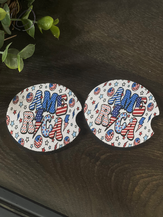 America Rocks Car Coaster Set