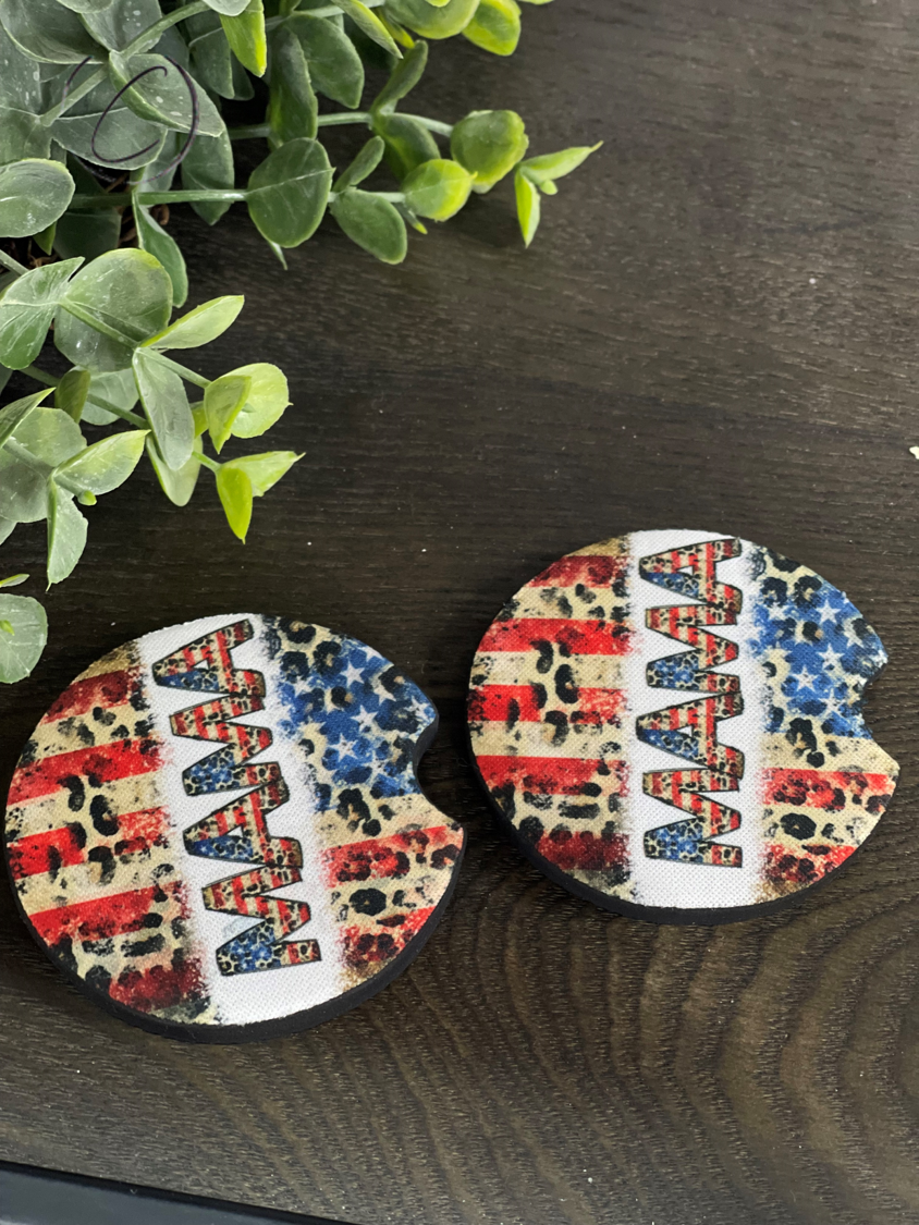 American Mama Car Coaster Set