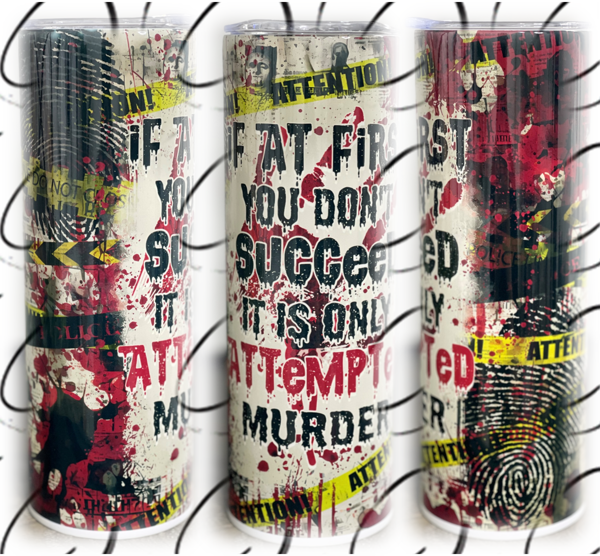 At First You Don't Succeed 20oz Skinny Tumbler