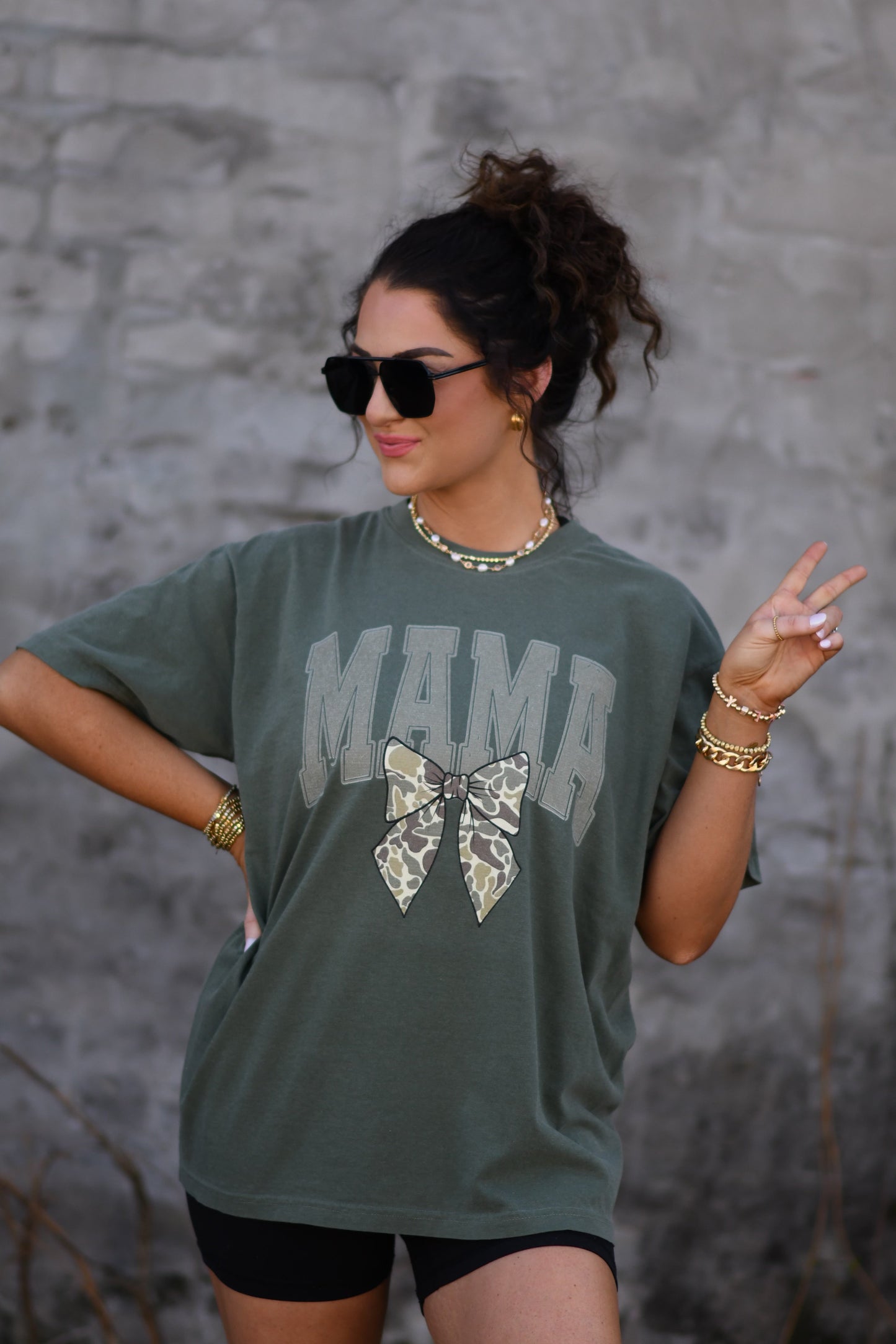 Mama Camo Bow Tee