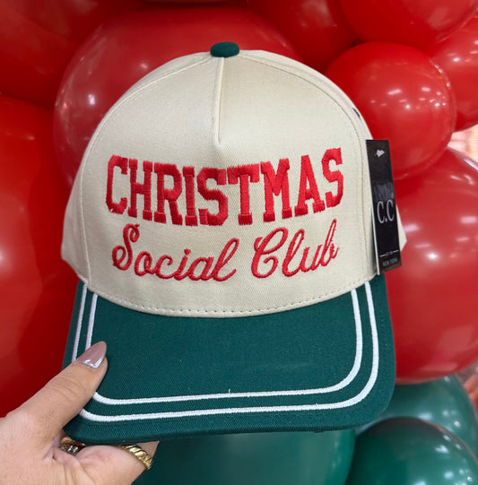 Christmas Social Club Green Hat