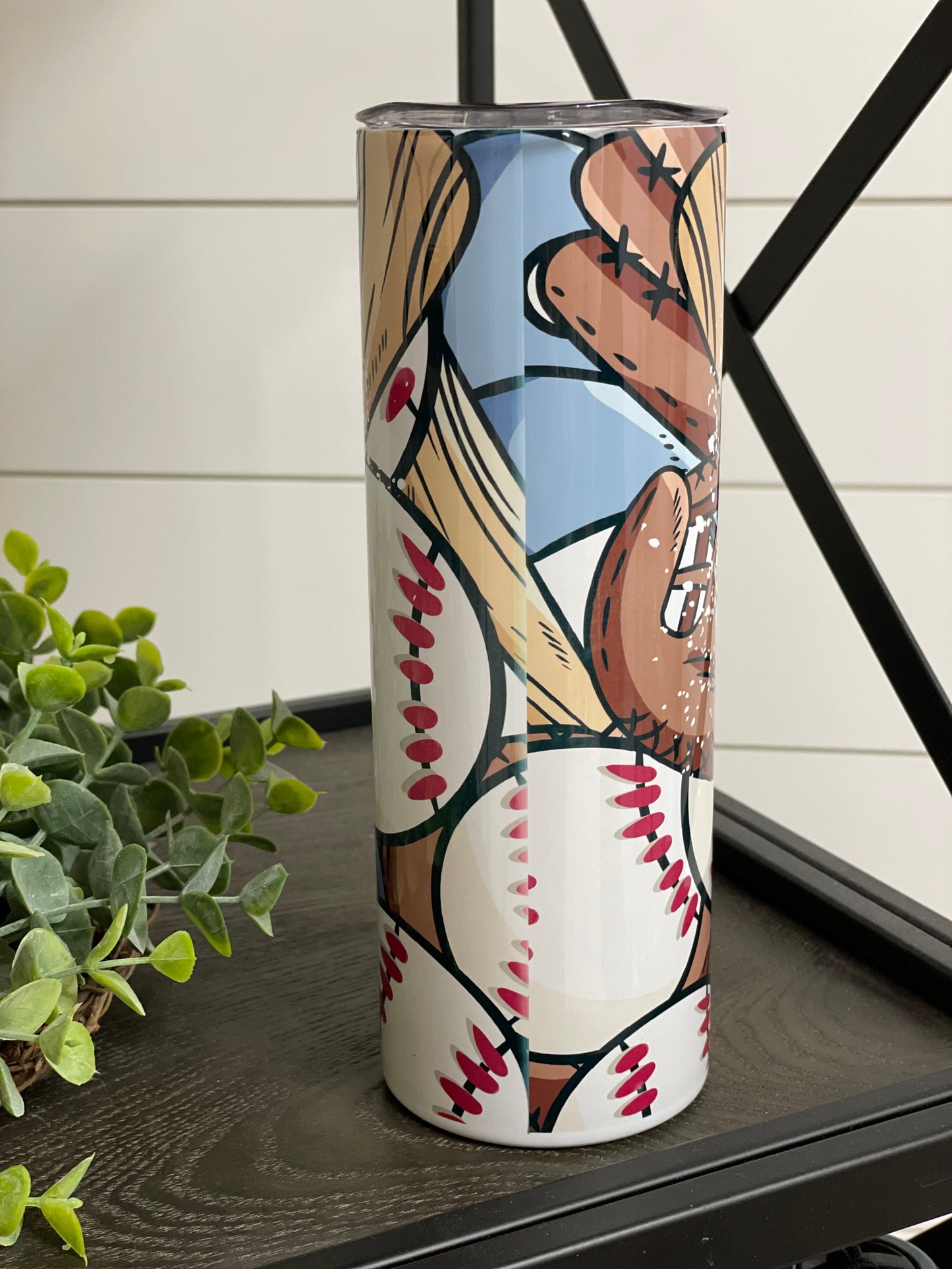 #BaseballMom 20oz Skinny Tumbler