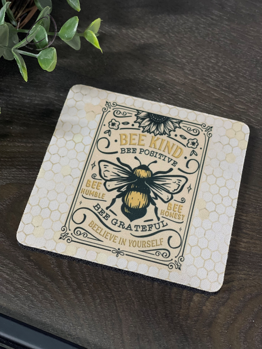 Bee Kind Home Coaster Set