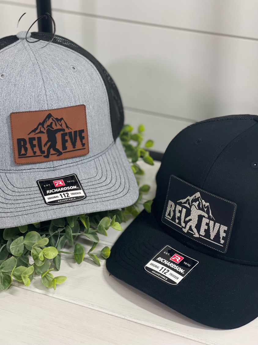 Adult Bigfoot Believe Patch Snapback Hat