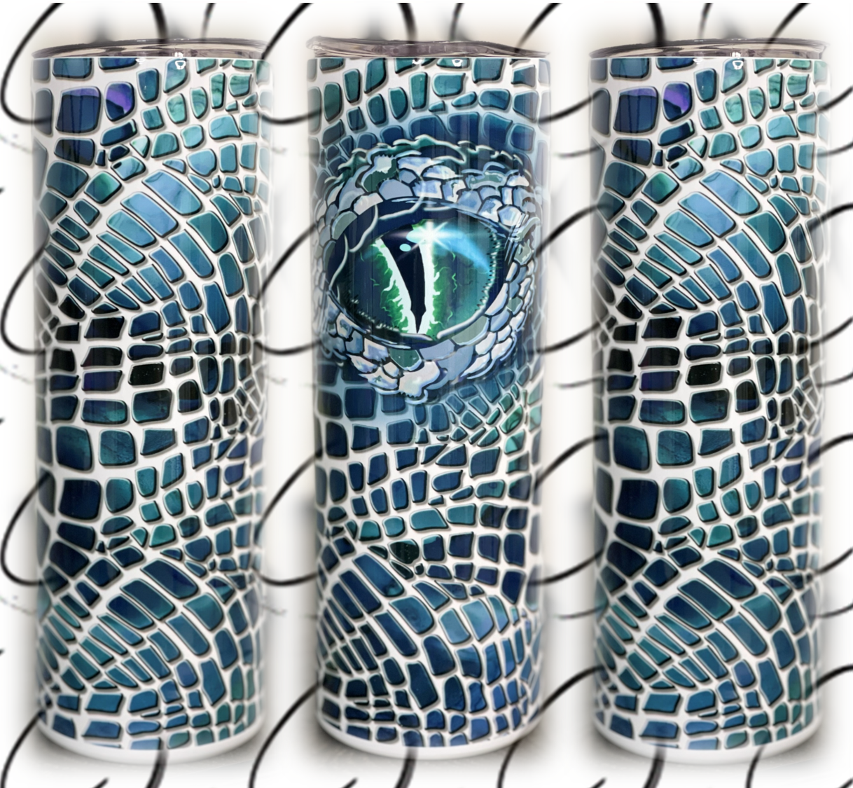 Blue Dragon Eye 20oz Skinny Tumbler