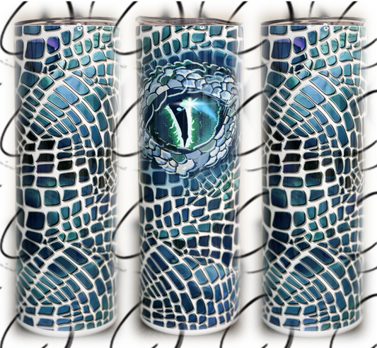 Blue Dragon Eye 20oz Skinny Tumbler