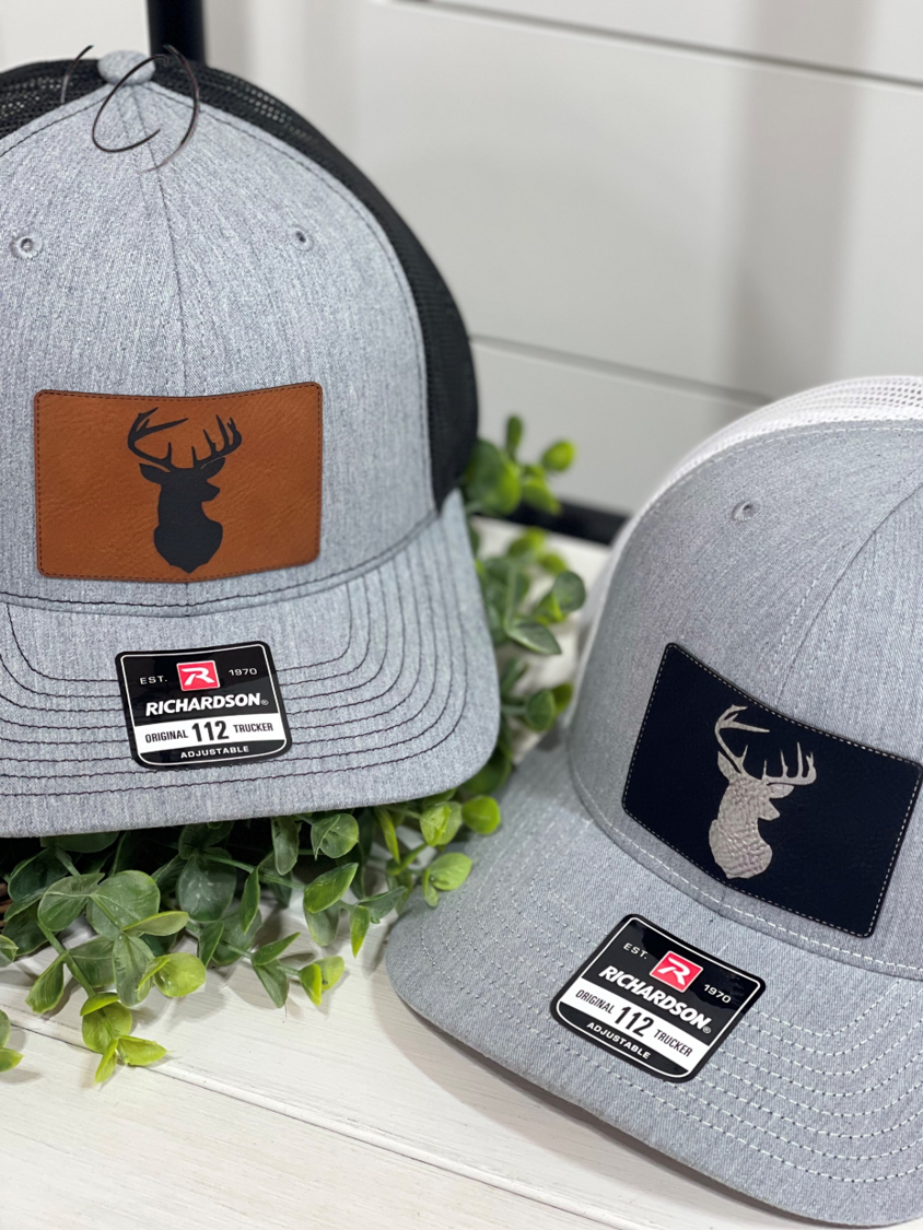 Adult Buck Silhouette Patch Snapback Hat