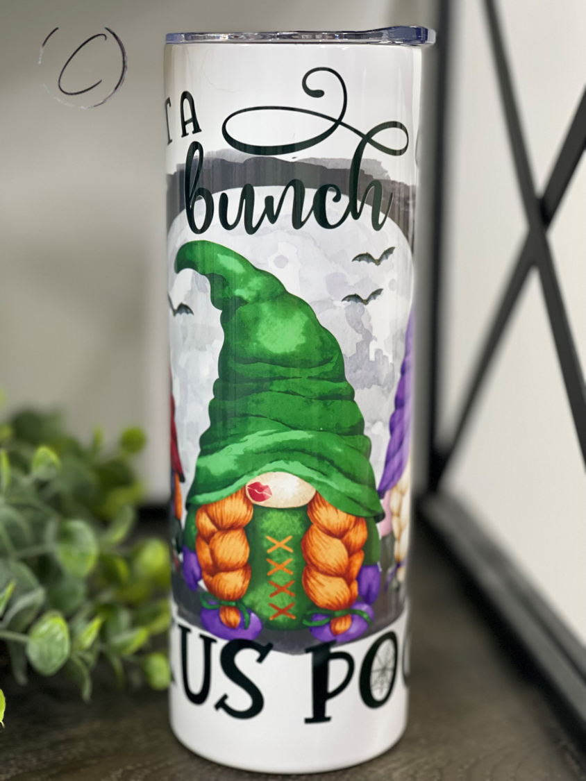 Bunch Of Hocus Pocus Gnomes 20oz Skinny Tumbler