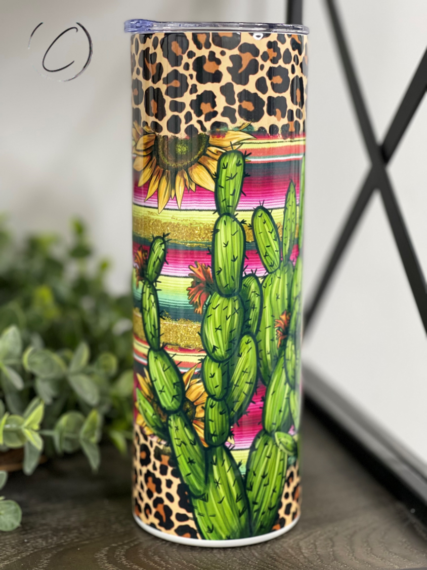 Cactus Serape 20oz Skinny Tumbler