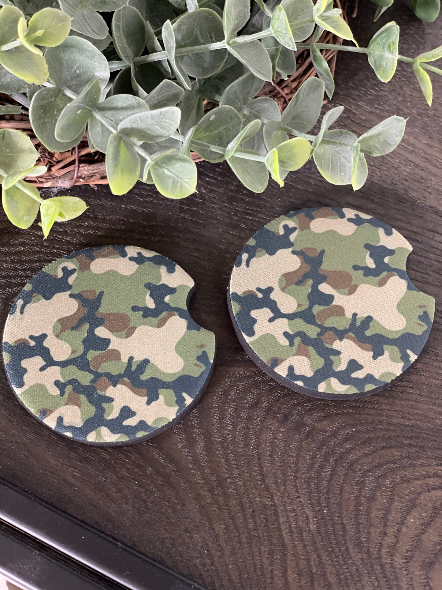 Camo Neoprene Car Coaster Set