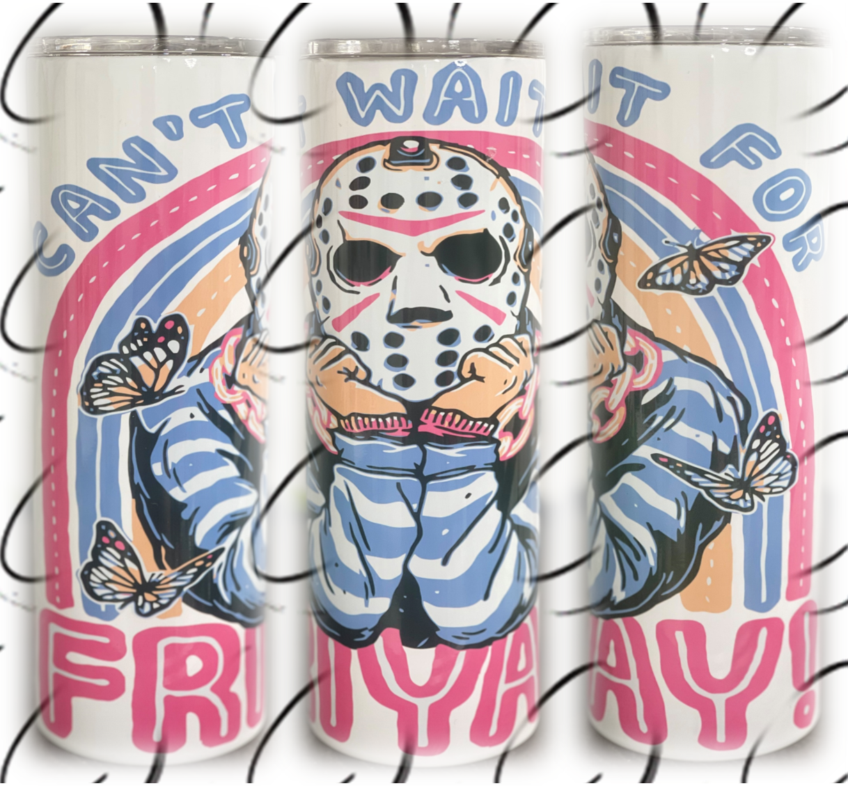 Can't Wait For Friyay! Jason 20oz Skinny Tumbler