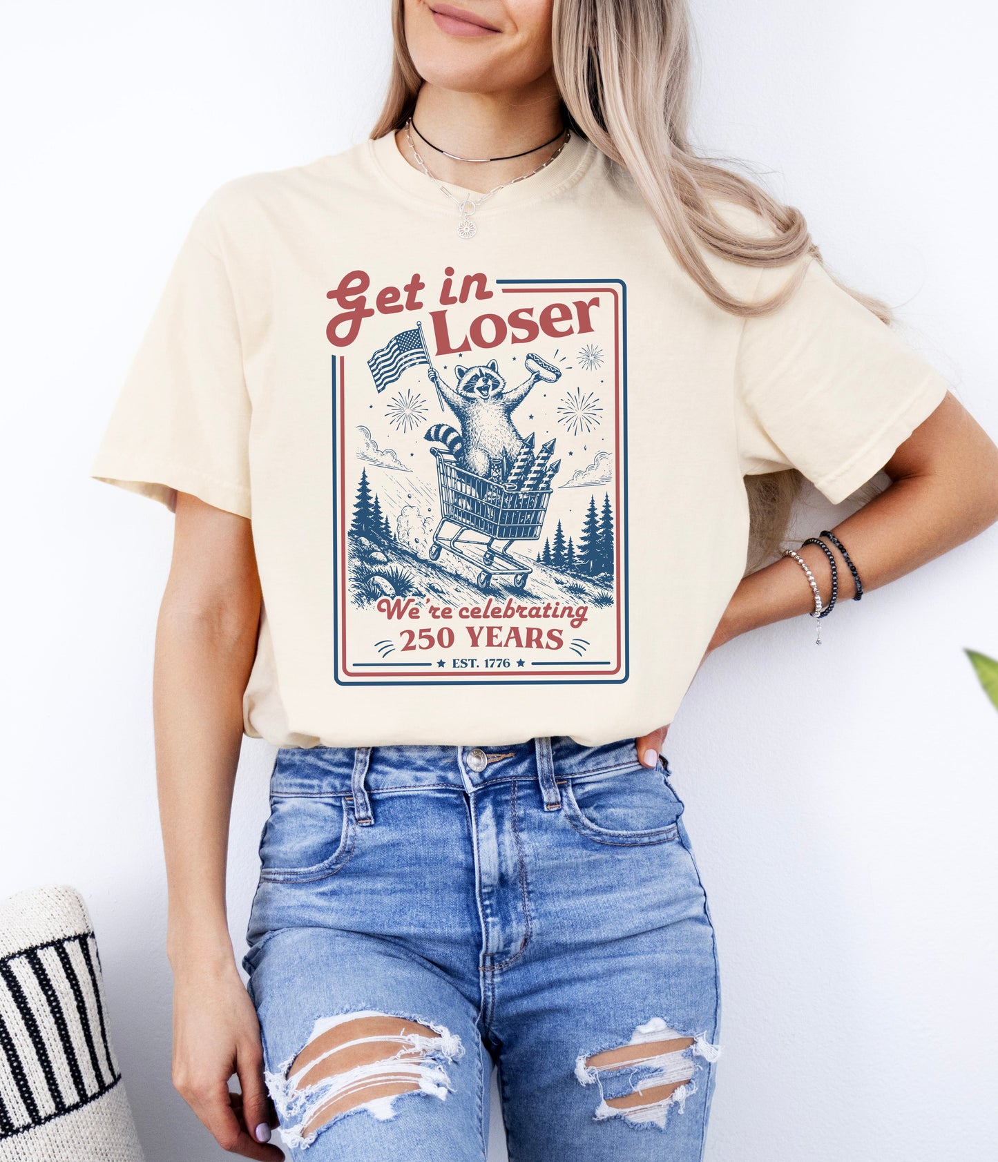 250th Celebrating Racoon Graphic Tee
