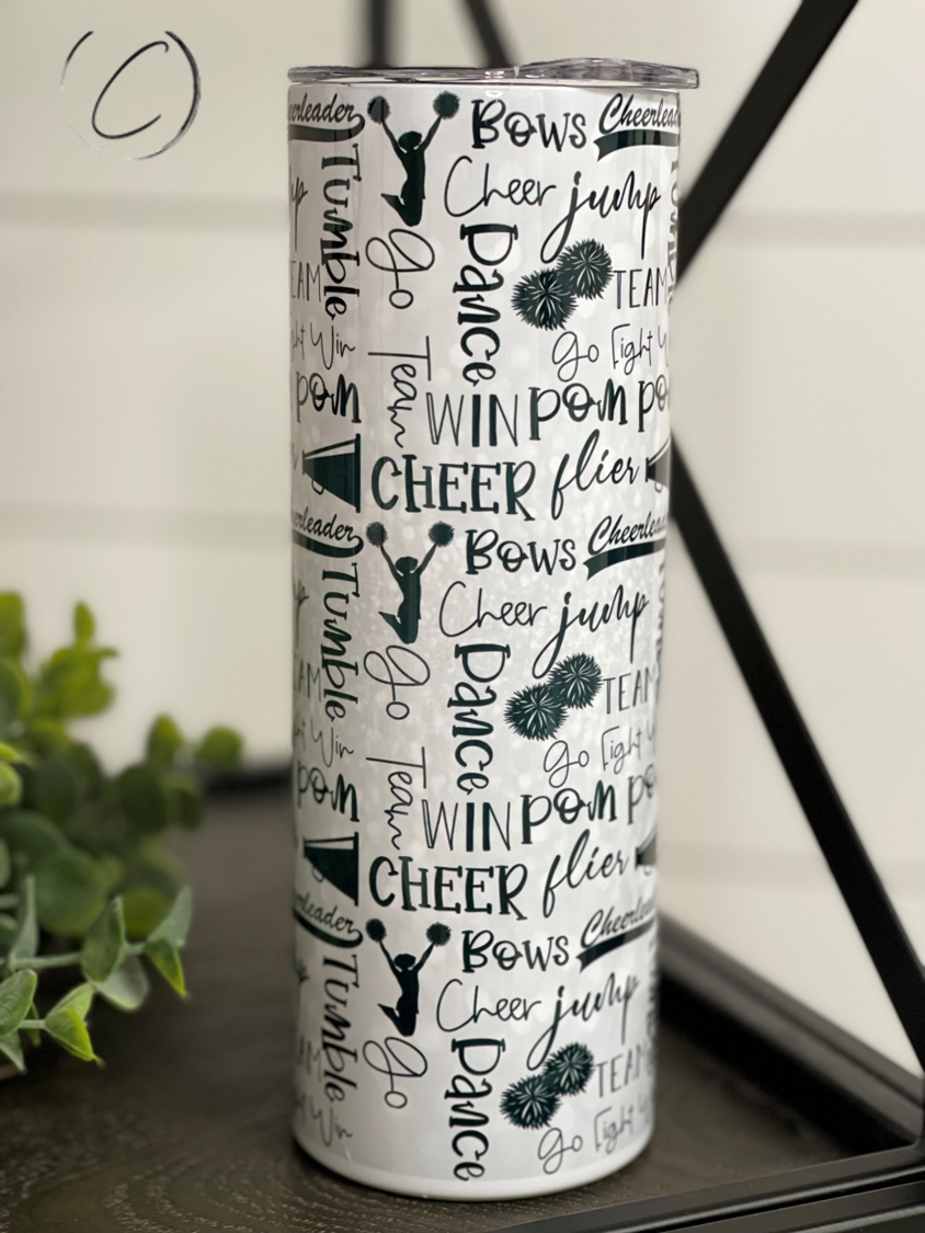 Cheer Silhouette 20oz Skinny Tumbler