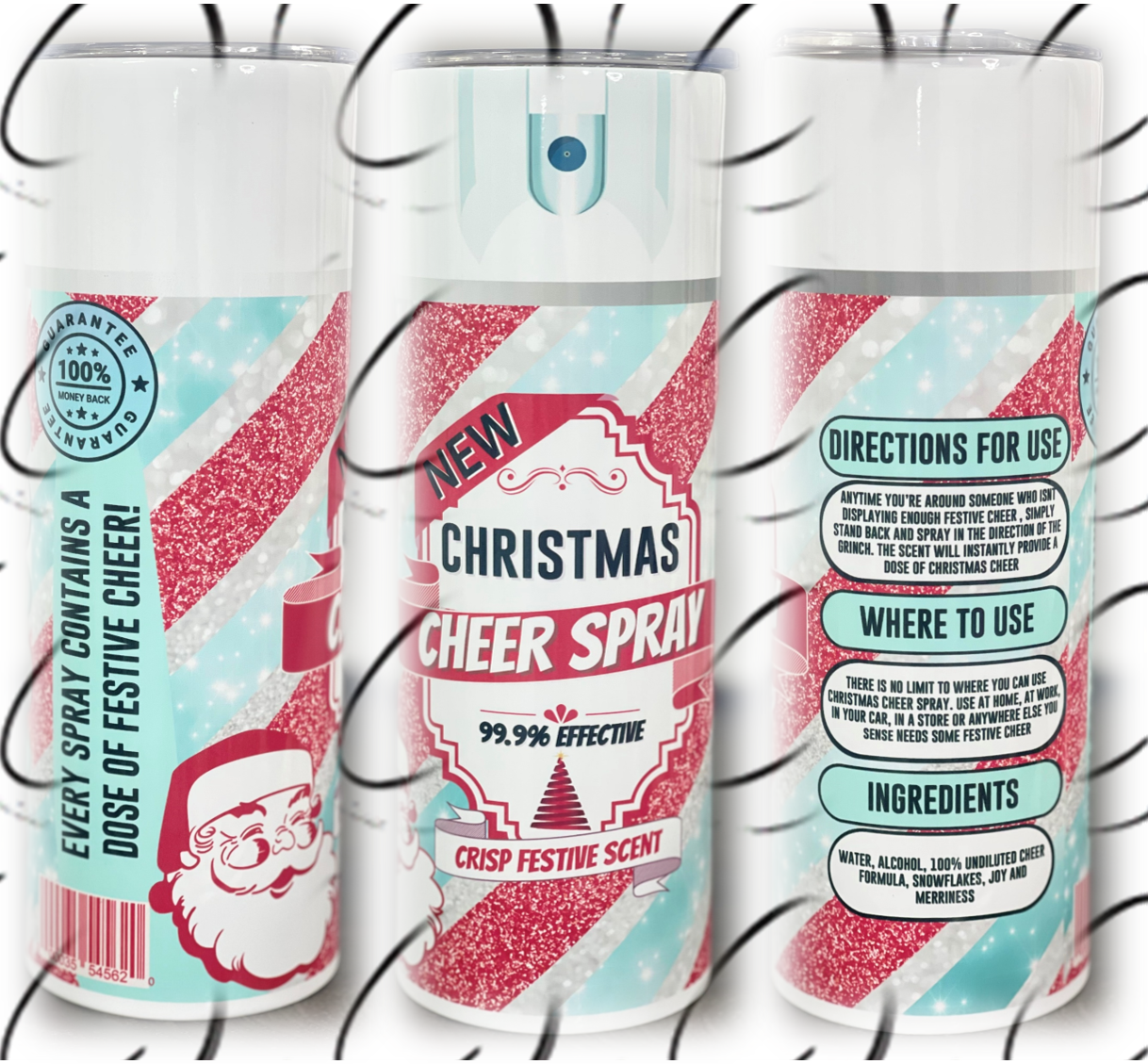 Christmas Cheer Spray 20oz Skinny Tumbler