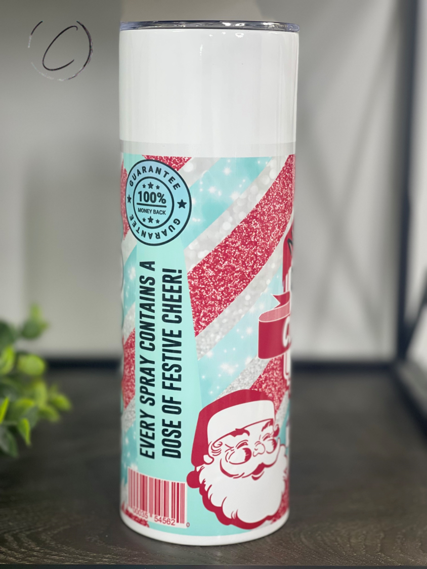 Christmas Cheer Spray 20oz Skinny Tumbler