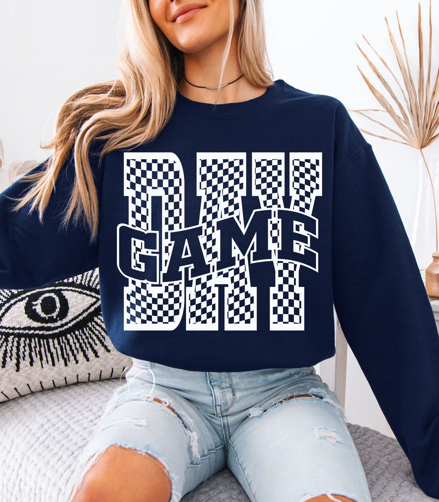 Retro Checkered Gameday Sweatshirt