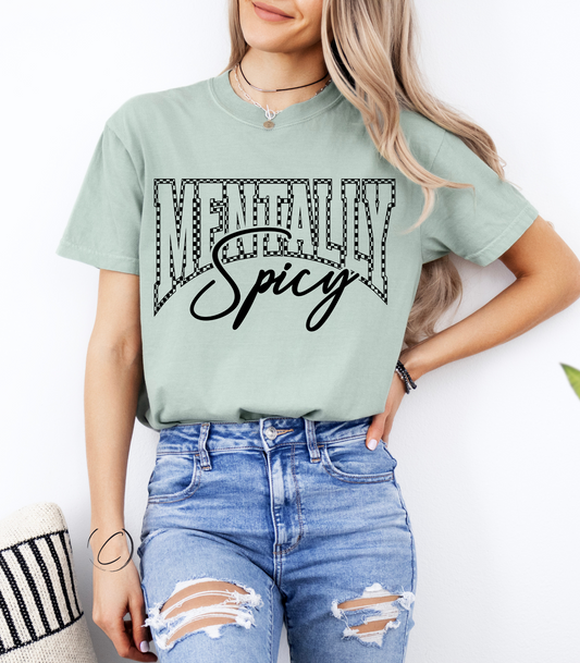 Mentally Spicy Check Graphic Tee