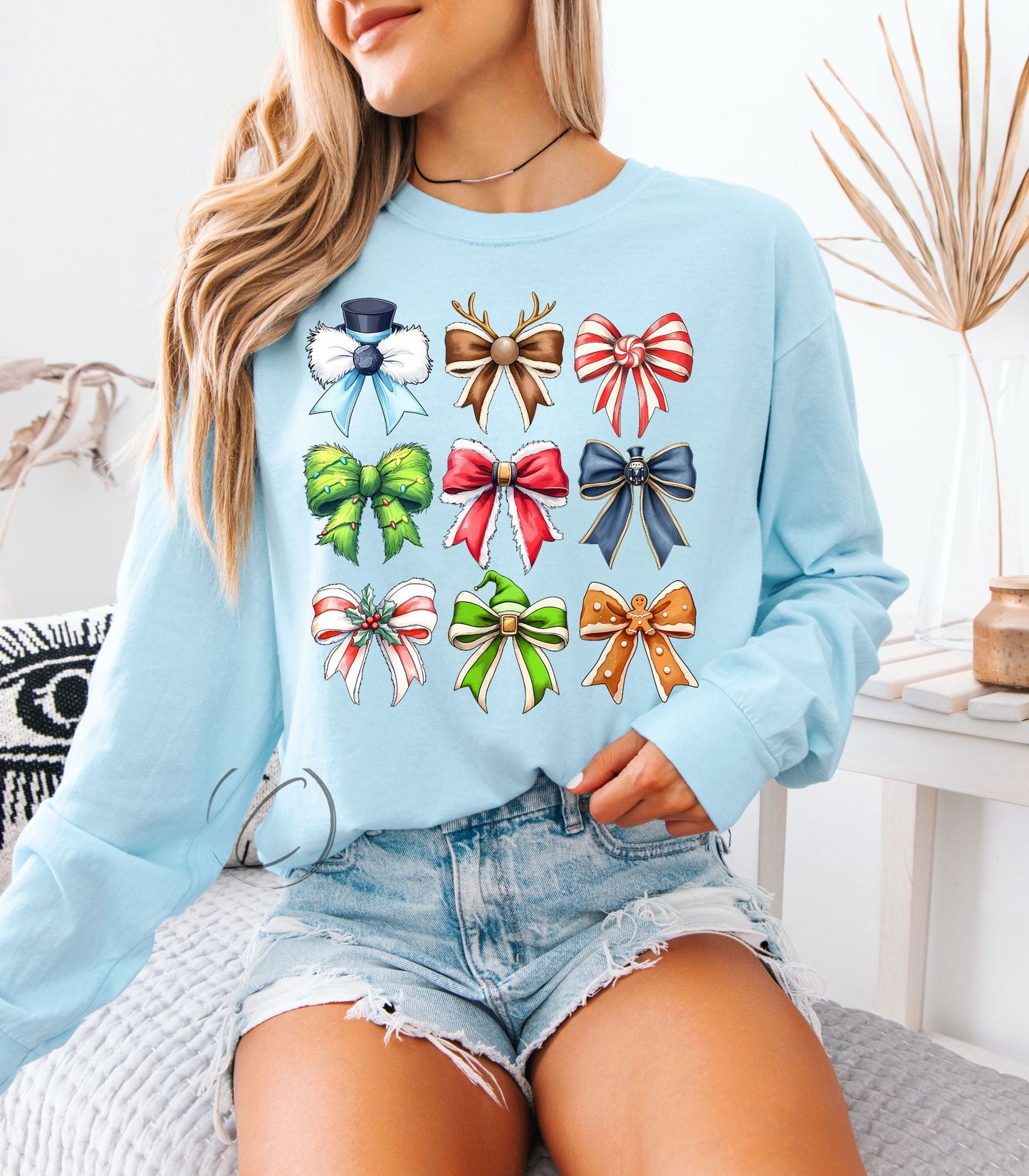 Season of Bows Long Sleeve Graphic Tee