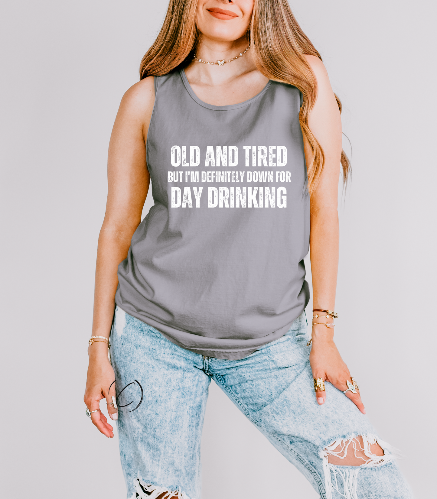 Old and Tired Graphic Tank Top