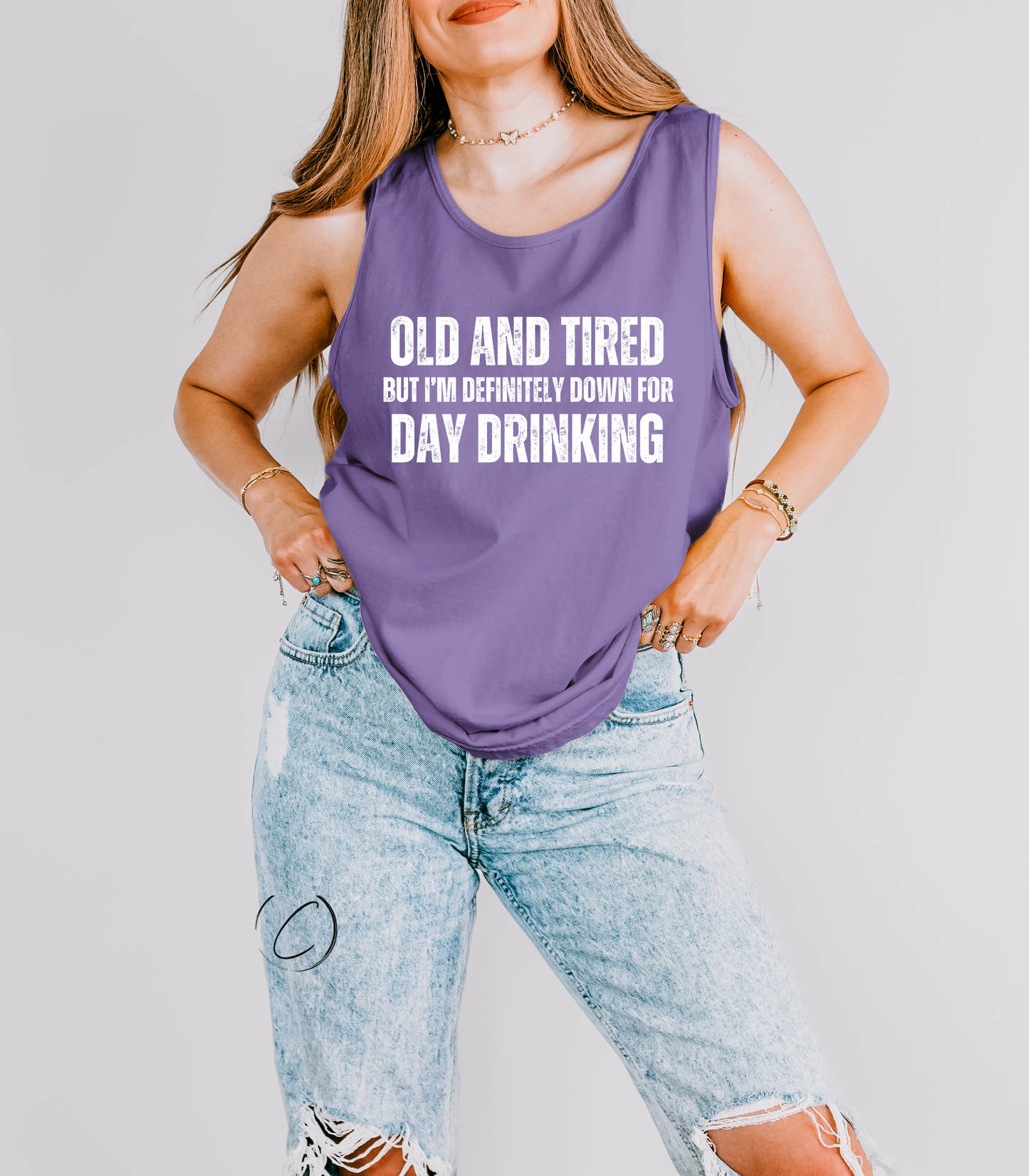 Old and Tired Graphic Tank Top