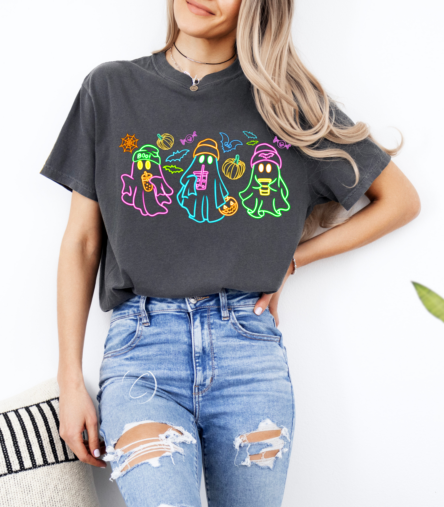 Neon Ghost Pals Graphic Tee