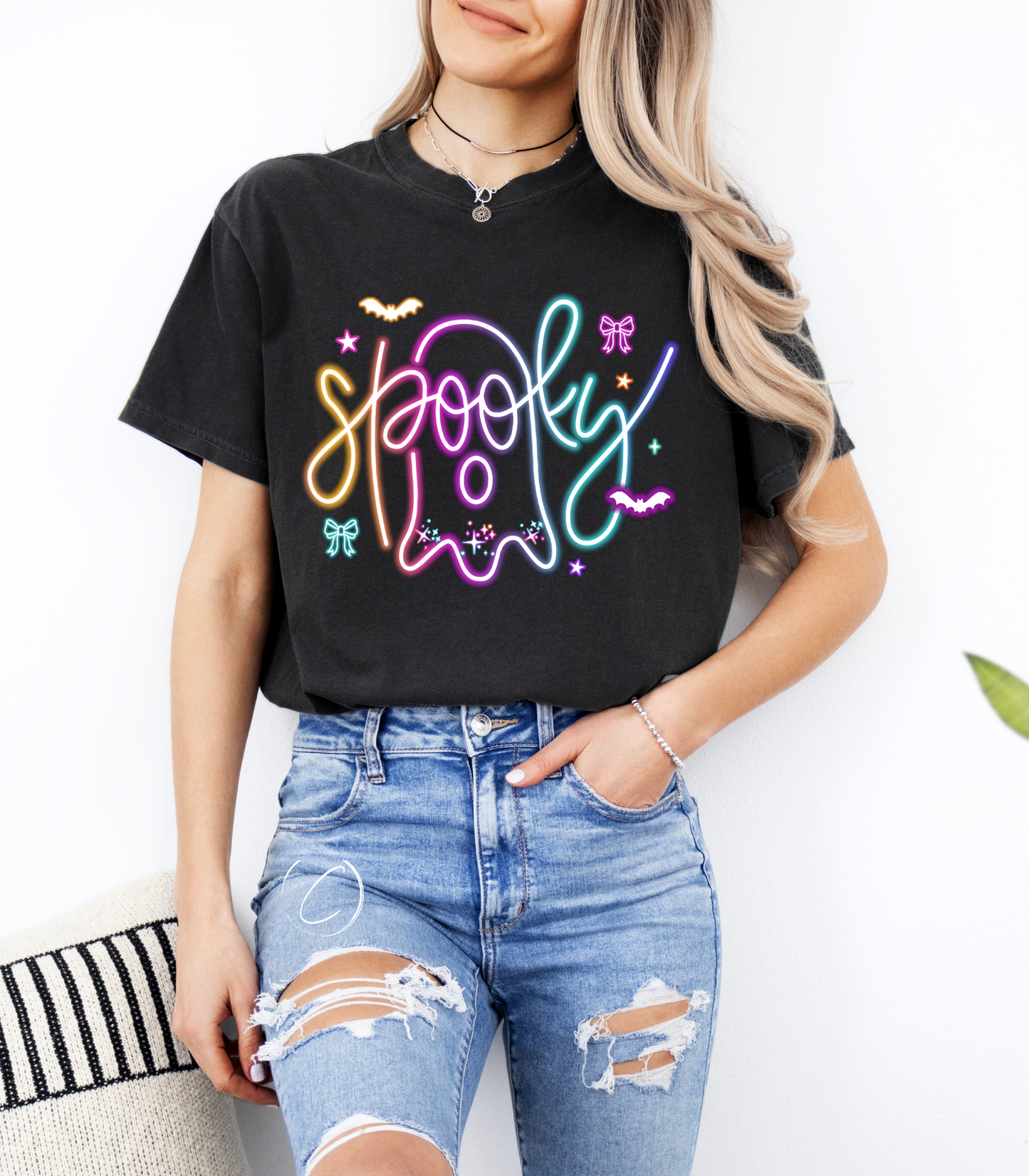 Neon Spooky Glow-Up Graphic Tee