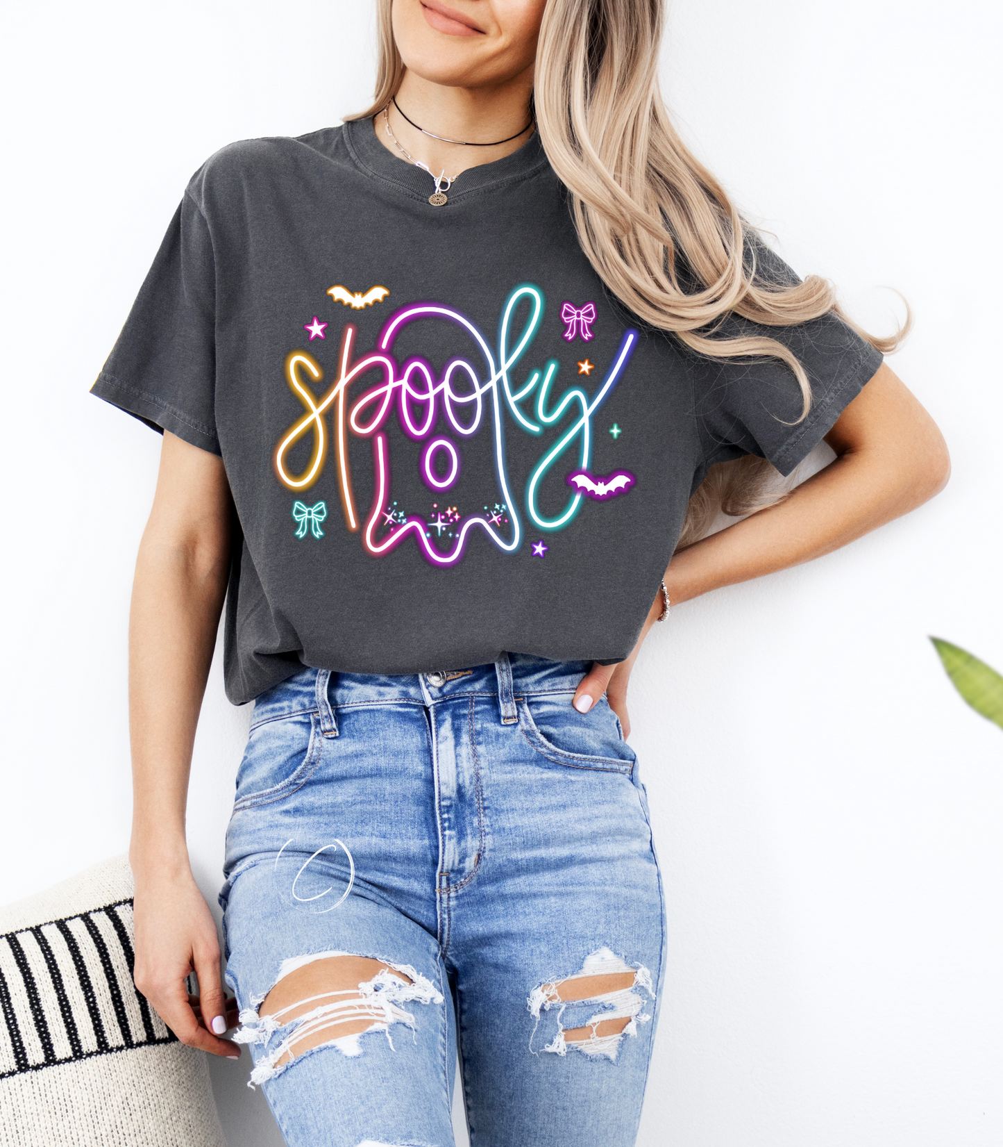Neon Spooky Glow-Up Graphic Tee